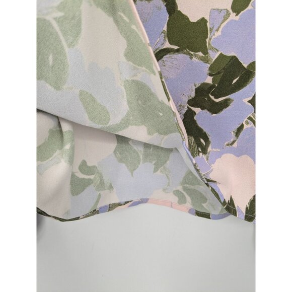 & Other Stories Floral Top Women Size 2 Balloon Sleeve Mock Neck Romantic Office - Picture 11 of 14